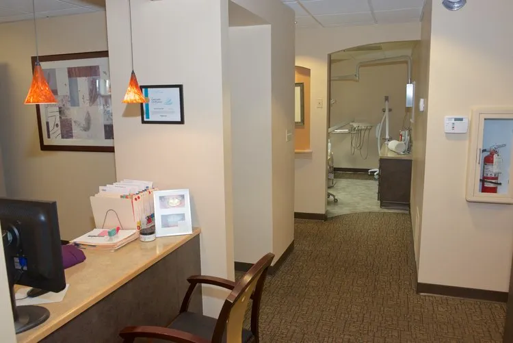 Office Photo of hallway and check out area
